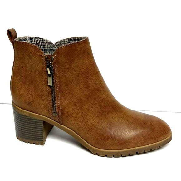 Life Stride Shoes - Lifestride Womens Michelle Ankle Booties Brown, Size 11 M